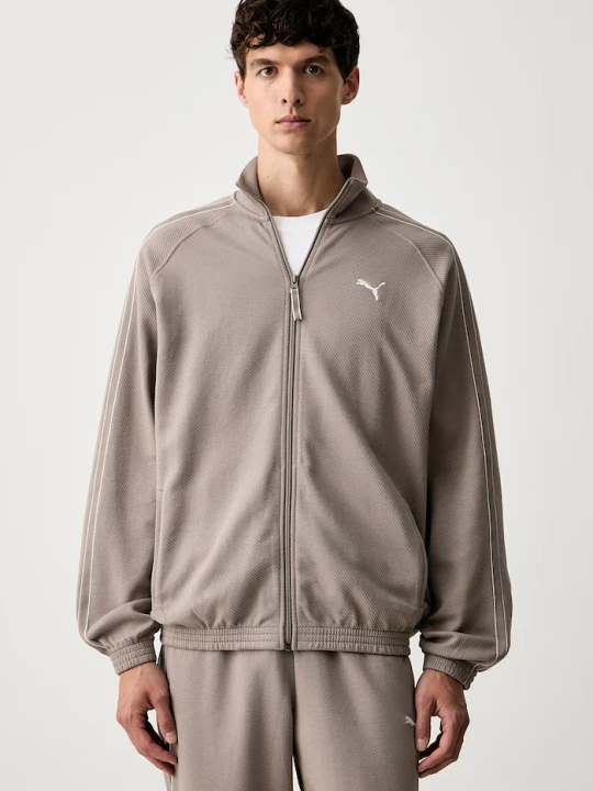 Zdjęcie produktu Puma bluza rozpinana męska z bawełną CLASS beżowy