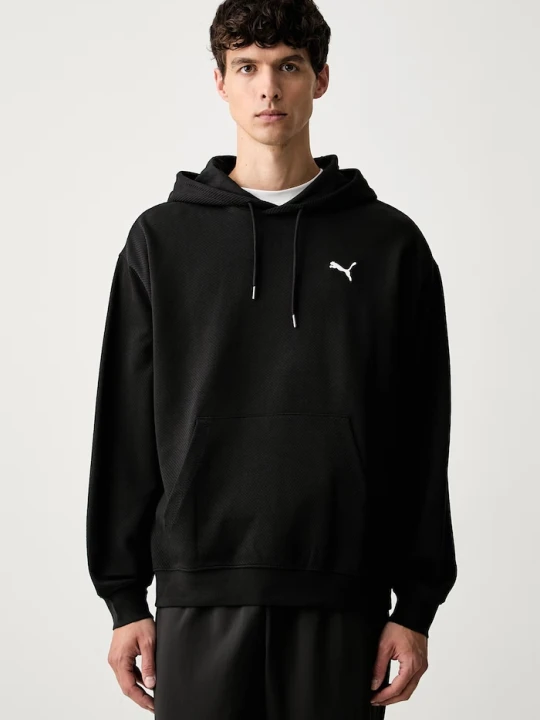 Zdjęcie produktu Puma bluza z kapturem męska z bawełną Essentials Elevated czarny