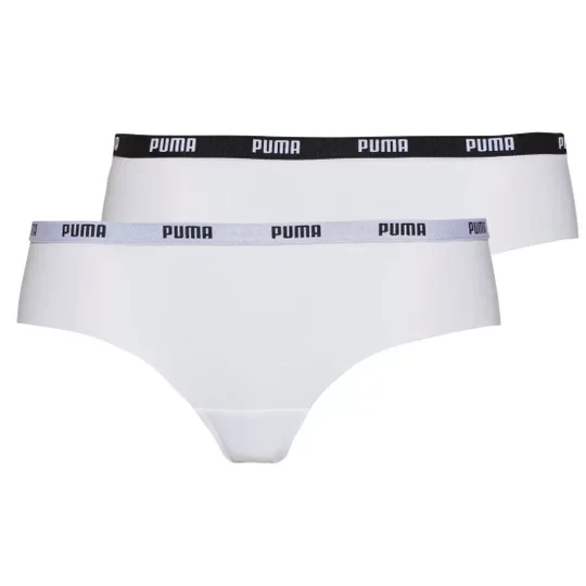 Zdjęcie produktu Puma Brazilian Briefs 2 Pack 603051001-300, Damskie, Białe, majtki, poliamid, rozmiar: XS
