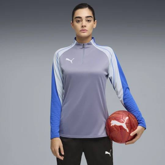 Zdjęcie produktu PUMA Damska bluza piłkarska z zamkiem 1/4 individualBLAZE, Odzież, Szary