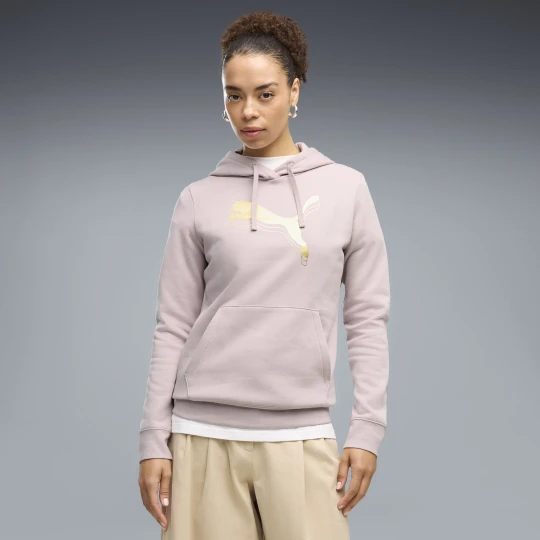 Zdjęcie produktu PUMA Damska bluza z kapturem ESS Metaliczny, Odzież, Różowy srebrny