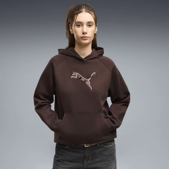Zdjęcie produktu PUMA Damska bluza z kapturem Essentials Sequins, Odzież, Brązowy