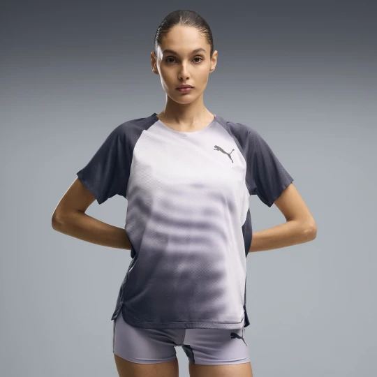 Zdjęcie produktu PUMA Damska koszulka do biegania Lightspeed Graphic, OdzieÅ¼, Szary