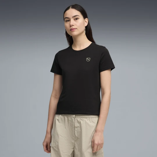 Zdjęcie produktu PUMA Damska koszulka Essentials Elevated, Odzież, Czarny