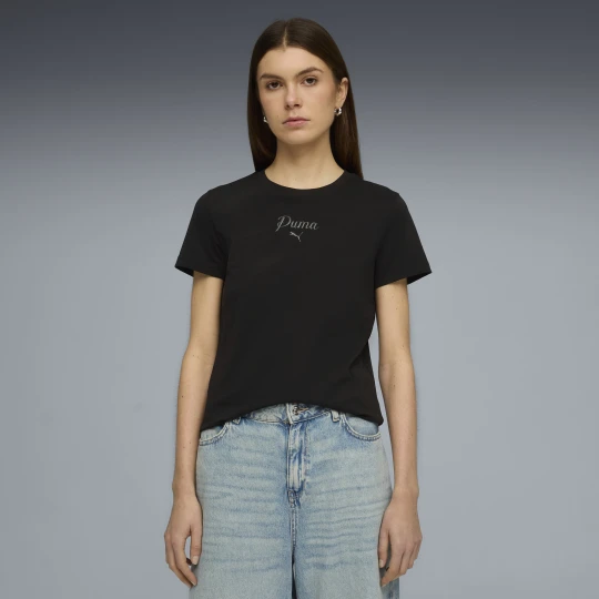 Zdjęcie produktu PUMA Damska koszulka Essentials Script, Odzież, Czarny