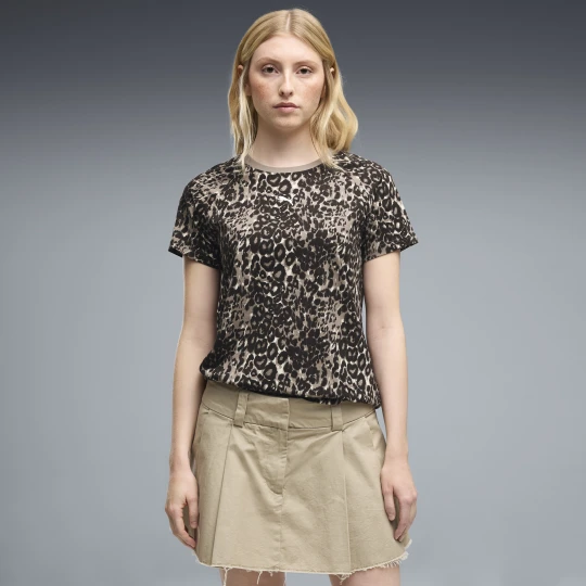 Zdjęcie produktu PUMA Damska koszulka Graphics Animal Printed, Odzież, Beżowy