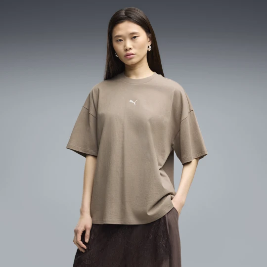 Zdjęcie produktu PUMA Damska koszulka oversize Essentials, Odzież, Beżowy