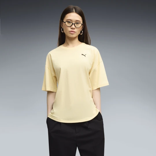 Zdjęcie produktu PUMA Damska koszulka oversize Wardrobe Essentials, Odzież, Żółty
