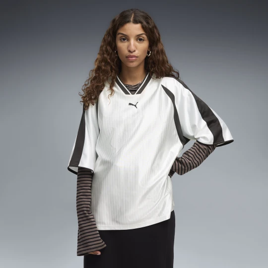 Zdjęcie produktu PUMA Damska koszulka piÅ‚karska T7 o kroju oversize, OdzieÅ¼, BiaÅ‚y biały
