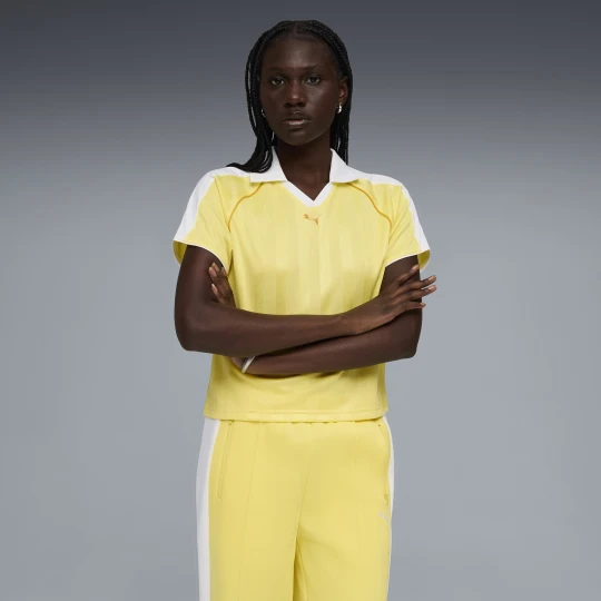 Zdjęcie produktu PUMA Damska koszulka piłkarska T7 o luźnym kroju, Odzież, Żółty