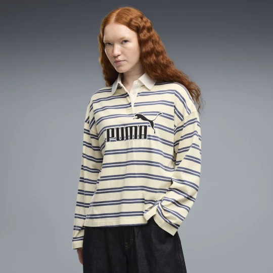 Zdjęcie produktu PUMA Damska koszulka polo Essentials Elevated Rugby o kroju oversize z logo nr 1, Akcesoria, Żółty