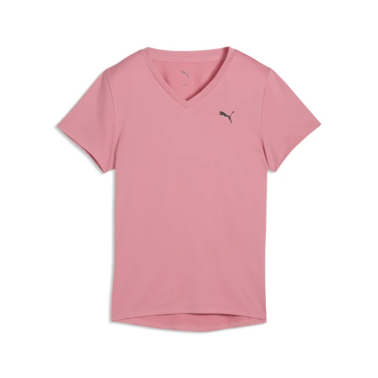 Zdjęcie produktu PUMA Damska koszulka TAD ESSENTIALS z dekoltem w serek, Odzież, Różowy