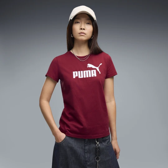 Zdjęcie produktu PUMA Damska koszulka z logo ESS No. 1, Odzież, Czerwony