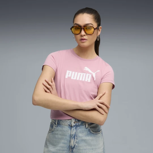 Zdjęcie produktu PUMA Damska koszulka z logo ESS No. 1, Odzież, Różowy