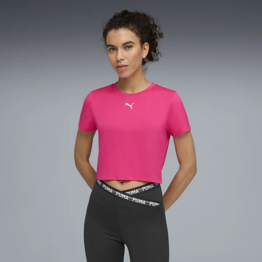Zdjęcie produktu PUMA Damska krótka koszulka TAD ESSENTIALS, Odzież, Różowy