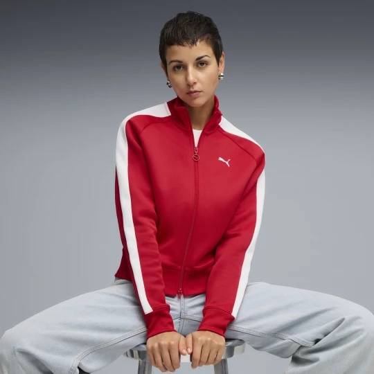 Zdjęcie produktu PUMA Damska krÃ³tka kurtka dresowa T7 ALWAYS ON, OdzieÅ¼, Czerwony