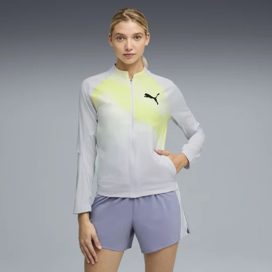 Zdjęcie produktu PUMA Damska kurtka do biegania Lightspeed ULTRAWEAVE Graphic, Odzież, Szary
