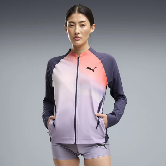 Zdjęcie produktu PUMA Damska kurtka do biegania Lightspeed ULTRAWEAVE Graphic, Odzież, Szary