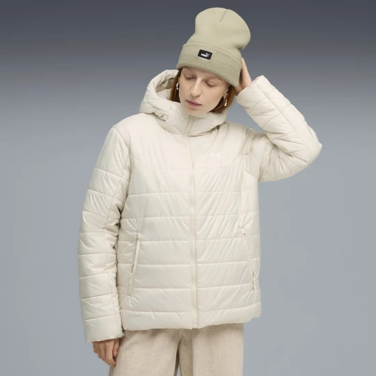Zdjęcie produktu PUMA Damska kurtka wyścielana Essentials z kapturem, Odzież, Biały