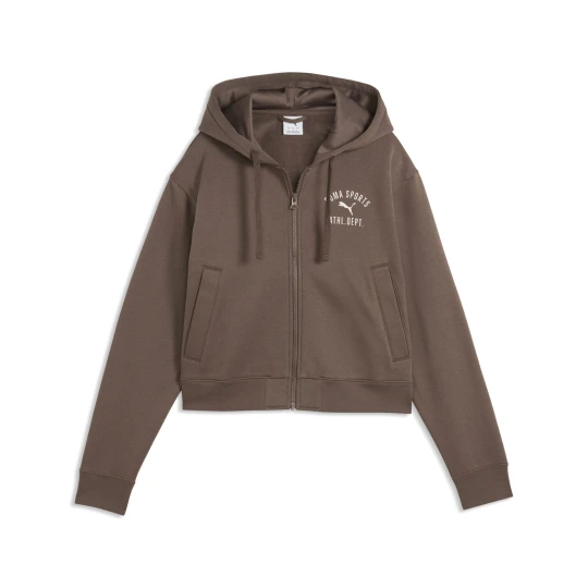 Zdjęcie produktu PUMA Damska rozpinana bluza Varsity Standard z kapturem, Odzież, Brązowy