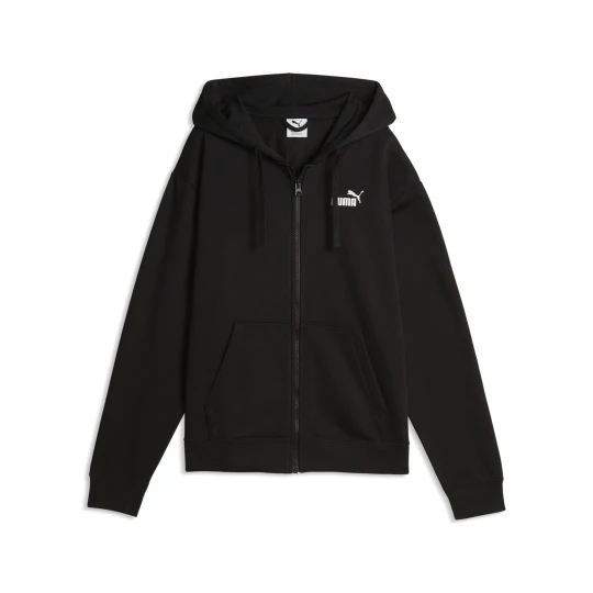 Zdjęcie produktu PUMA Damska rozpinana bluza z kapturem Essentials z logo No. 1, Odzież, Czarny