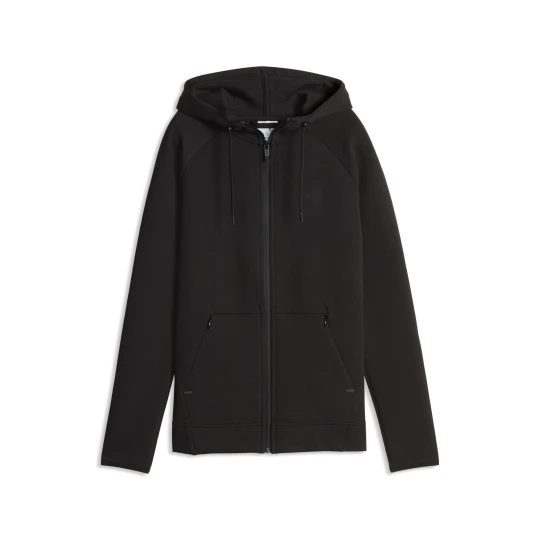 Zdjęcie produktu PUMA Damska rozpinana bluza z kapturem EVOSTRIPE Spacer, Odzież, Czarny