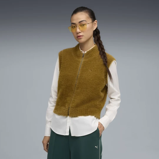 Zdjęcie produktu PUMA Damska rozpinana kamizelka YONA, Odzież, Brązowy