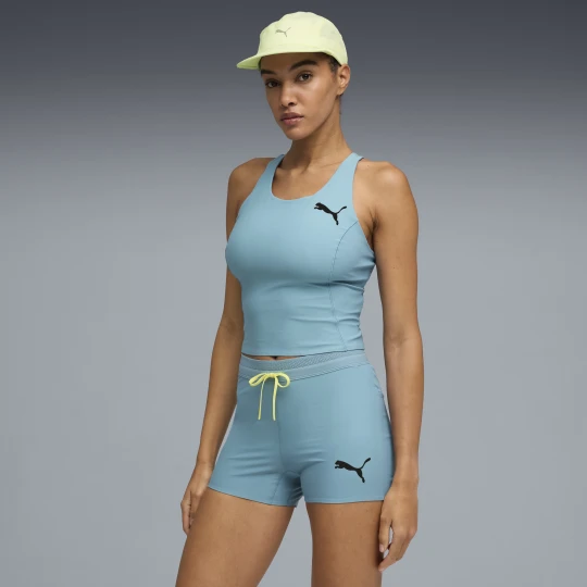 Zdjęcie produktu PUMA Damska skrócona koszulka na ramiączkach do biegania Lightspeed, Odzież, Niebieski