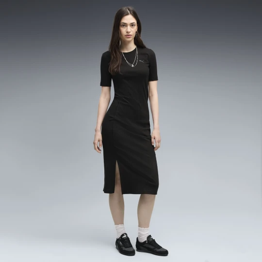 Zdjęcie produktu PUMA Damska sukienka HER Slim Rib, Odzież, Czarny