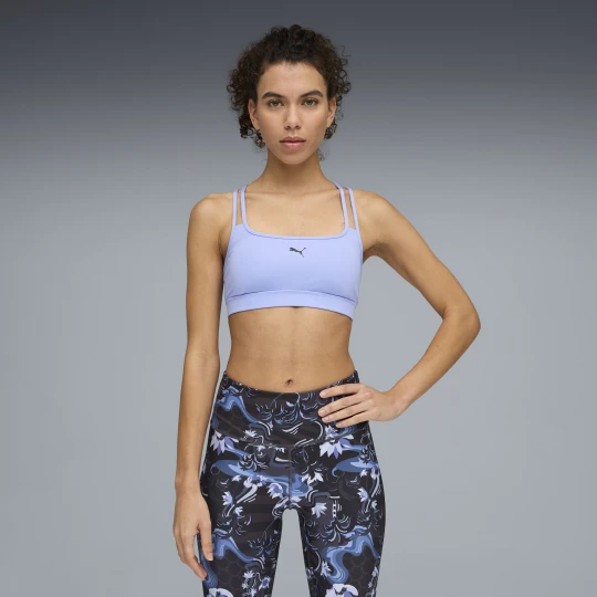 Zdjęcie produktu PUMA Damski biustonosz MOVE z paseczkami – niski poziom wsparcia, Odzież, Fioletowy