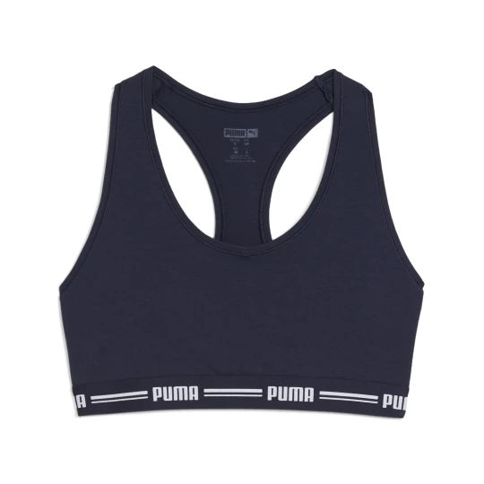 Zdjęcie produktu PUMA Damski biustonosz z bokserskimi wycięciami z tyłu 1 sztuka, Odzież, Niebieski Navy