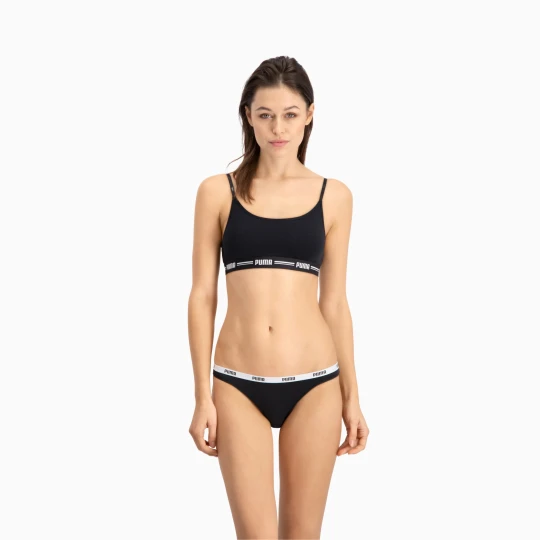 Zdjęcie produktu PUMA Damski dół od bikini, dwupak, Odzież, Czarny