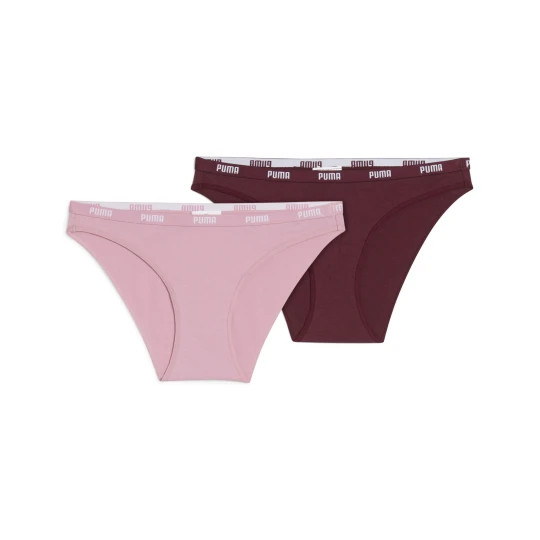 Zdjęcie produktu PUMA Damski dół od bikini, dwupak, Odzież, Czerwony