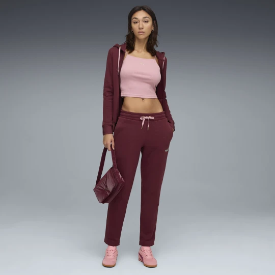 Zdjęcie produktu PUMA Damski dres z kapturem i metalicznym wykończeniem, Odzież, Czerwony