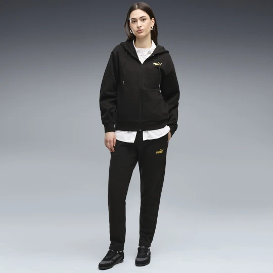 Zdjęcie produktu PUMA Damski dres z kapturem Metaliczny, OdzieÅ¼, Czarny