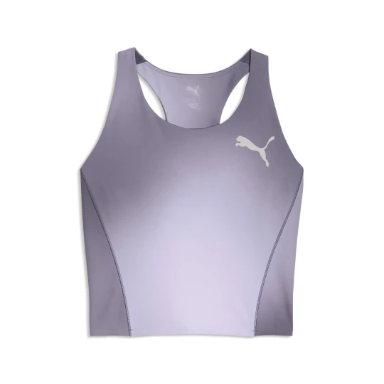 Zdjęcie produktu PUMA Damski krótki top do biegania Lightspeed z nadrukiem, Akcesoria, Szary