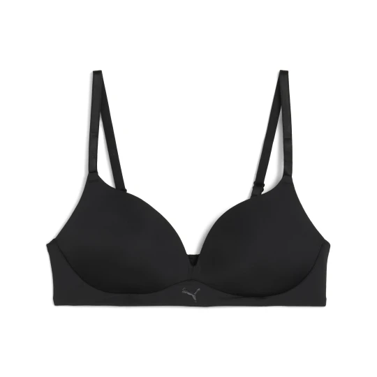 Zdjęcie produktu PUMA Damski miękki usztywniany biustonosz, 1 sztuka, Odzież, Czarny