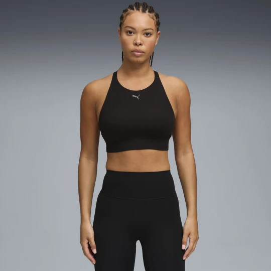 Zdjęcie produktu PUMA Damski stanik z zabudowanym dekoltem SHAPELUXE, Odzież, Czarny