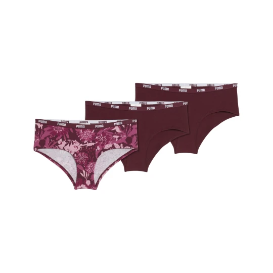 Zdjęcie produktu PUMA Damskie biodrówki (3 pary), Odzież, Czerwony