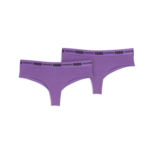 Zdjęcie produktu PUMA Damskie figi brazylijskie, komplet dwóch par, Odzież, Fioletowy purpurowy