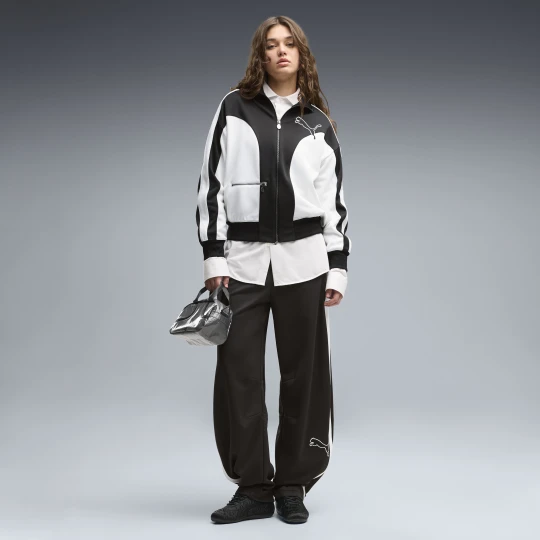 Zdjęcie produktu PUMA Damskie spodnie dresowe T7 Love Of The Cat Relaxed Barrel, OdzieÅ¼, Czarny