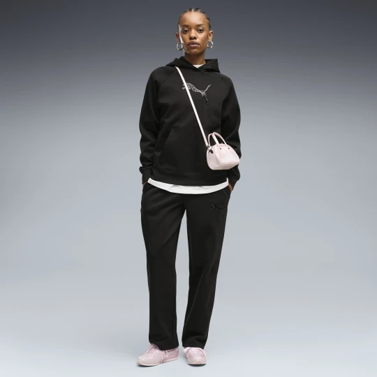 Zdjęcie produktu PUMA Damskie spodnie dresowe z dzianiny dresowej Essentials Sequins Comfort, Odzież, Czarny
