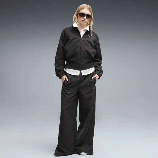 Zdjęcie produktu PUMA Damskie spodnie Essentials Elevated Darling o luźnym kroju, Akcesoria, Czarny