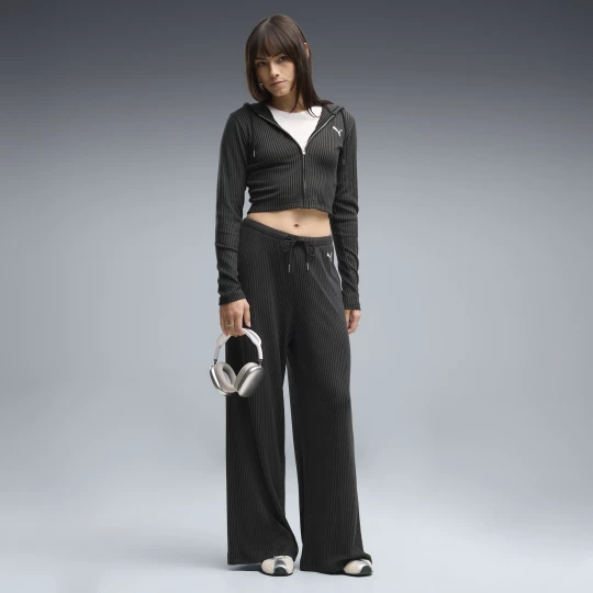 Zdjęcie produktu PUMA Damskie spodnie Essentials Wide Leg o luÅºnym kroju, Akcesoria, Czarny