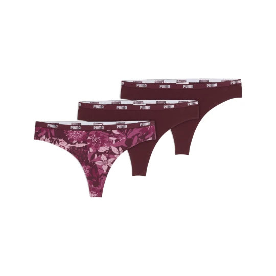 Zdjęcie produktu PUMA Damskie stringi (3 pary), Odzież, Czerwony