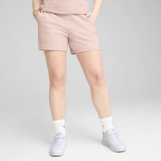 Zdjęcie produktu PUMA Damskie szorty z wysokim stanem i małym logo No.1 ESS 5'', Odzież, Różowy