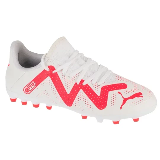 Zdjęcie produktu Puma Future Play MG Jr 107390-01, Dla chłopca, Białe, buty piłkarskie - korki, skóra syntetyczna, rozmiar: 38
