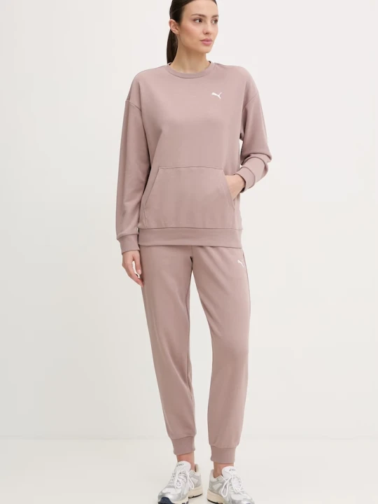 Zdjęcie produktu Puma komplet dresowy damski Relaxed Sweat suit beżowy