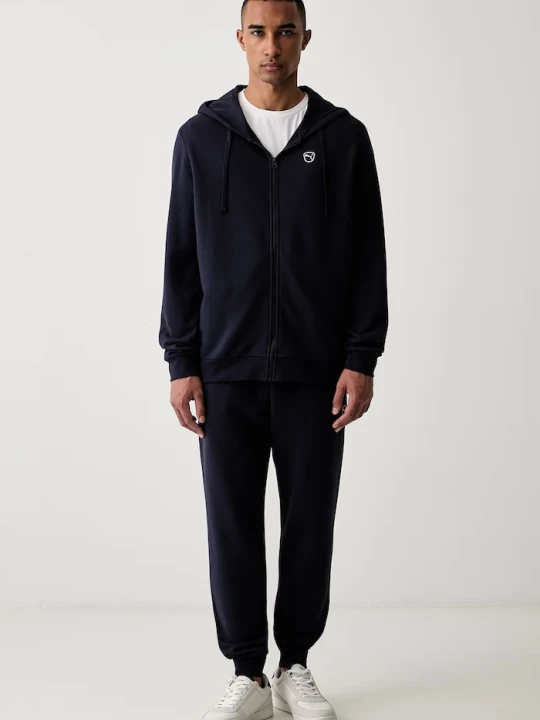 Zdjęcie produktu Puma komplet dresowy męski bawełniany Essentials Elevated granatowy