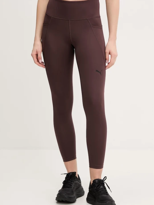 Zdjęcie produktu Puma legginsy sportowe damskie Essential Tight brązowy